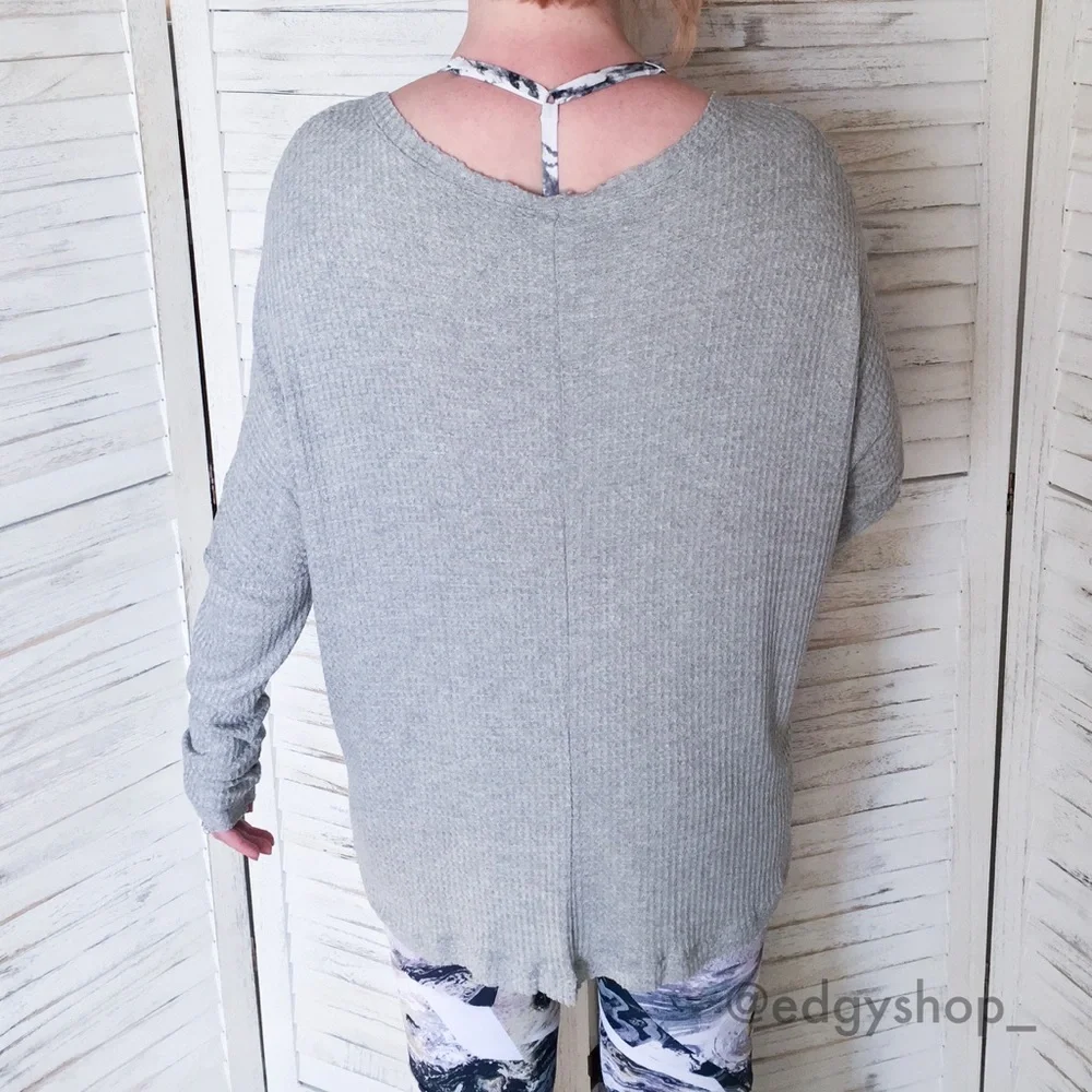 V Neck Thermal Long Sleeve Top - Picture 5 of 7